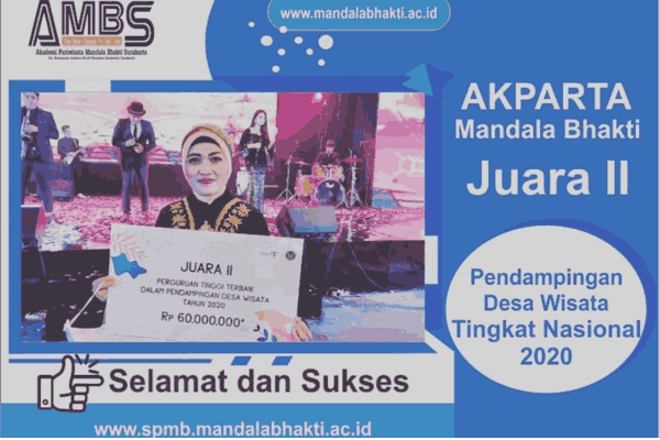 Peringkat 2 Perguruan Tinggi Penampingan Desa Wisata Tahun 2020