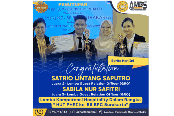 Lomba Kompetensi Hospitality " HUT PHRI Ke-56 BPC Surakarta"