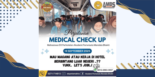 29 Mahasiswa AKPARTA Mandala Bhakti Jalani Medical Check Up untuk Persiapan OJT ke Taiwan