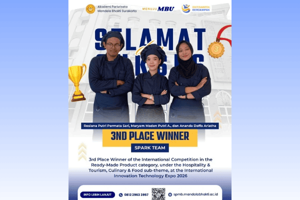 3rd Place Winner-Ready Made Product sub-tema Hospitality & Tourism, Culinary & Food